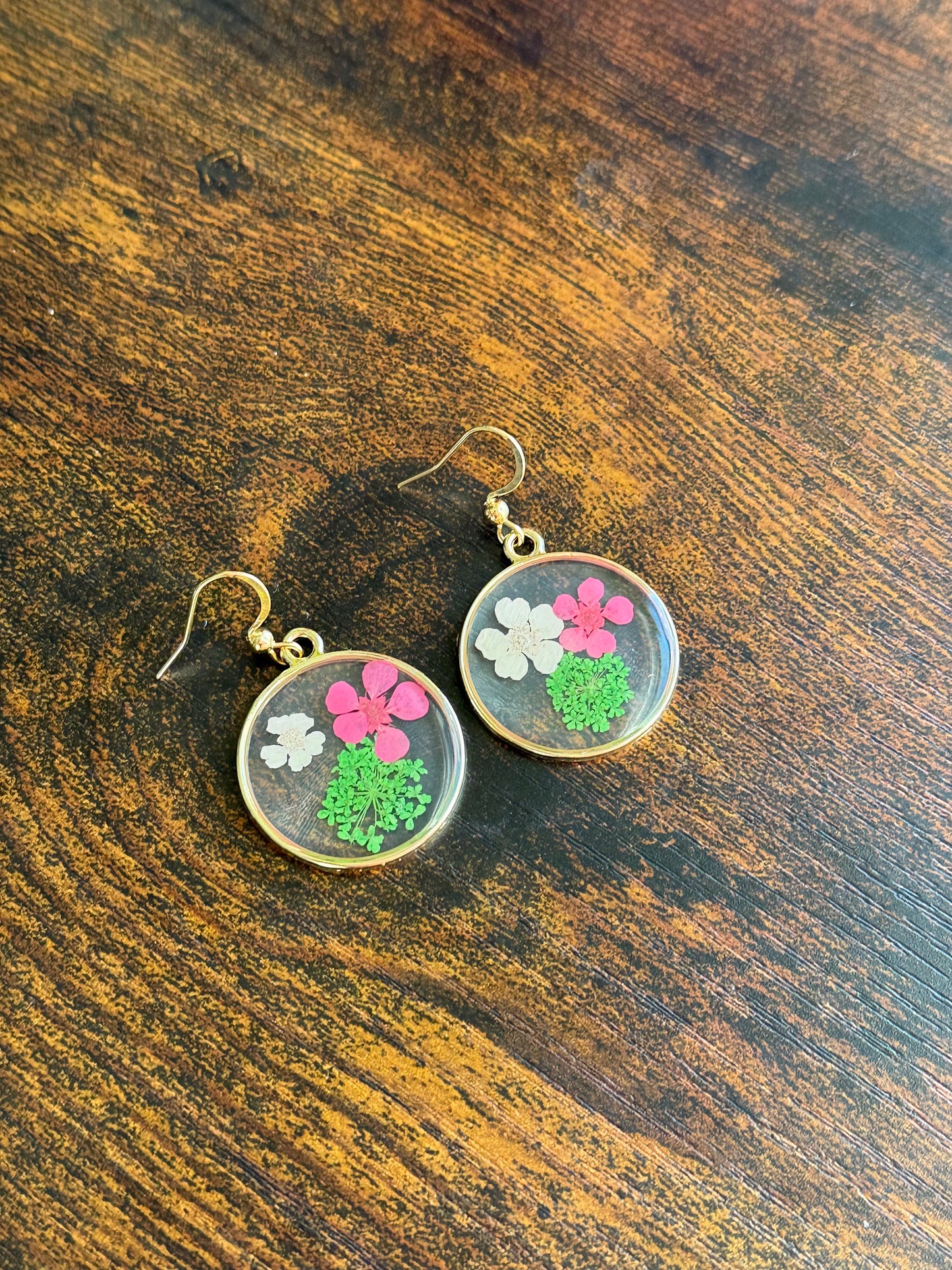 Handmade Pressed Flower Earrings
