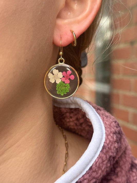 Handmade Pressed Flower Earrings