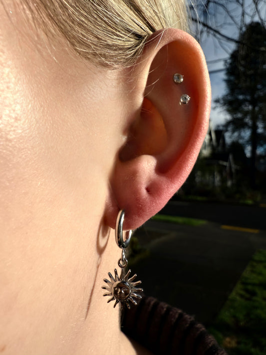 Sun Hoop Earrings