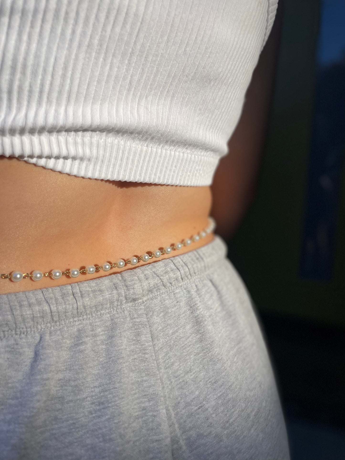 Beaded Pearl Belly Chain