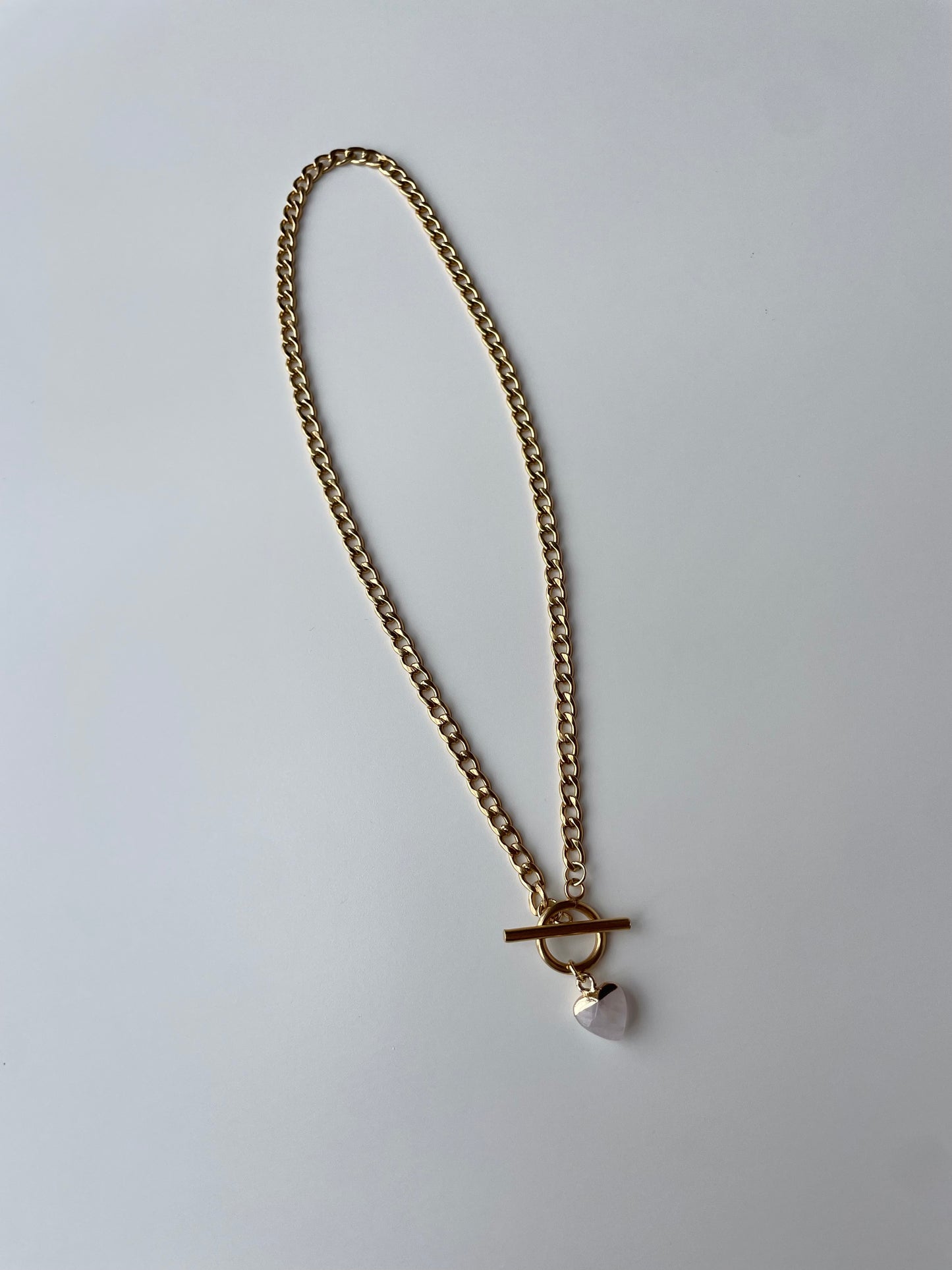 Rose Quartz Heart Necklace
